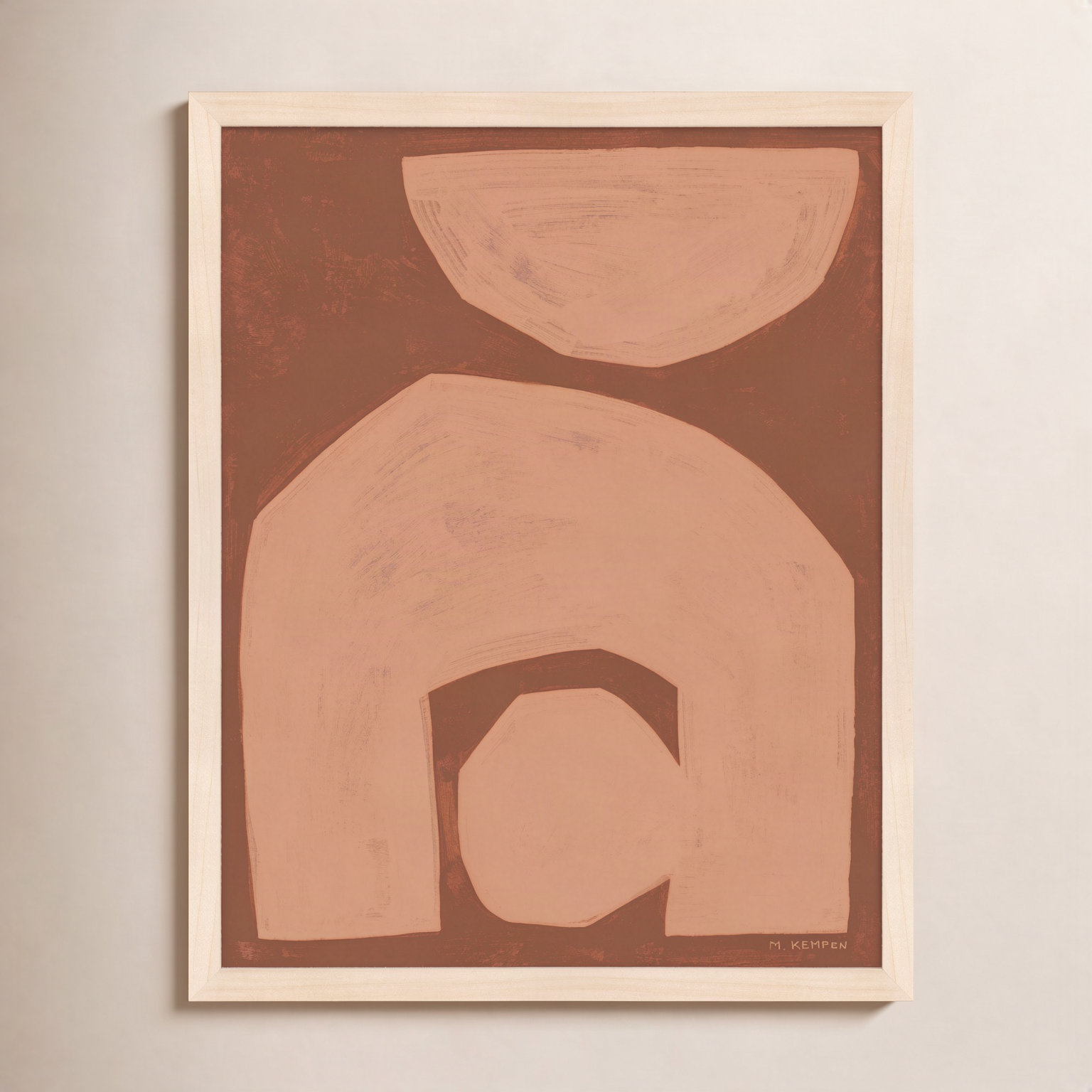 Module on Terra Cotta "Module 2" Print, 25'' H x 20'' W, Brown