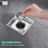 4.33'' Square Grid Shower Drain With Flange-88742742