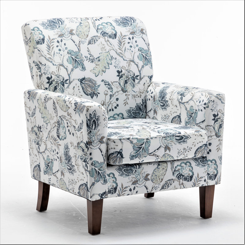 Patterned Polyester Blend Armchair