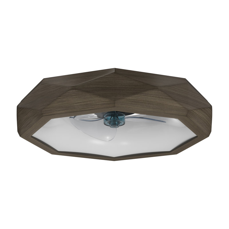 LED Walnut Wood Ceiling Fan