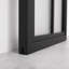 Double System Sliding Door with Black Frame Frosted Glass-133347405-133347408