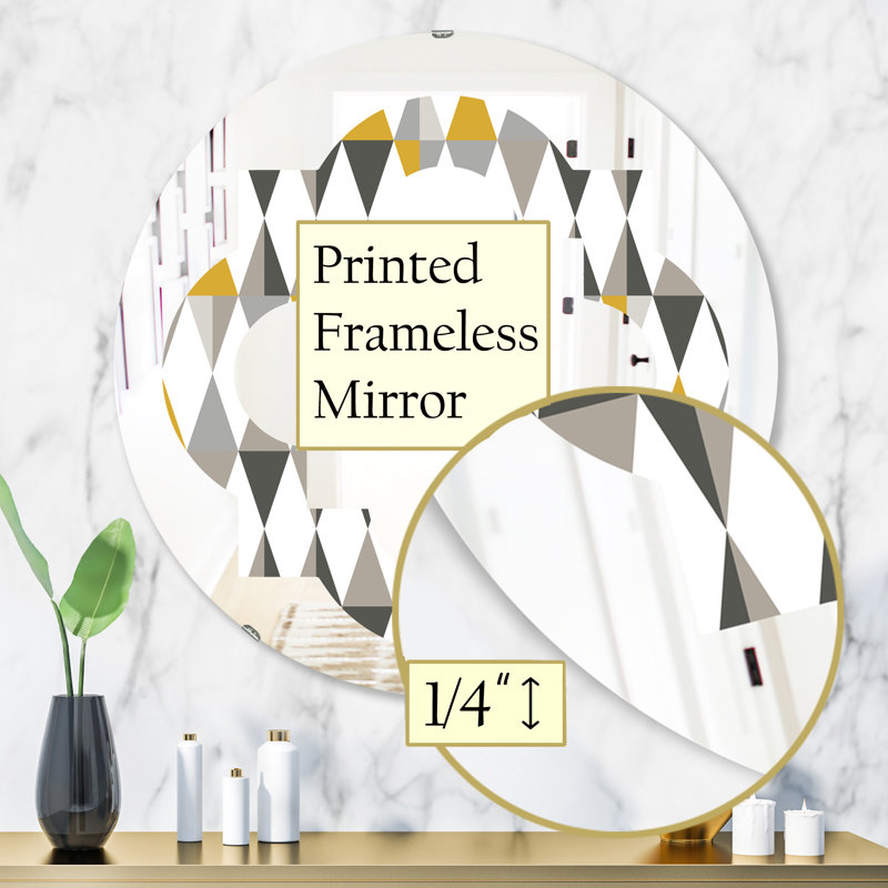 Miroir mural Quatrefoil, H 31,5 po x l po