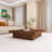 Walnut Square Wood Veneer Coffee Table Sliding Top With Storage