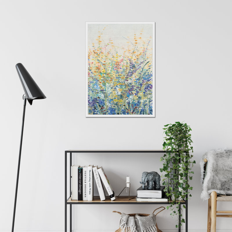 Wildflower Panel I by Timothy O' Toole - Wrapped Canvas Painting Print, 50cm H x 34cm W, White Framed Paper Print