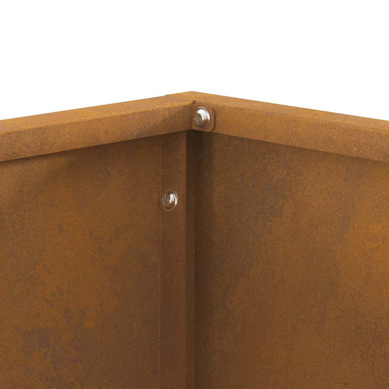 Metal Fire Pit, Brown, 30cm H x 40cm W x 40cm D