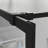 Walk-In Shower Screen 46" X 72" Black - Tempered Glass, Mounting For Stable Upper Bar