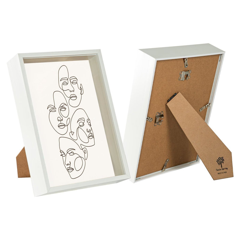 Nicola Spring - Deep Box Photo Frames - A4 (8 x 12"), White