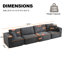 Ensemble de canapé modulaire rembourré 4 pièces Brigitte Corduroy-1924104761