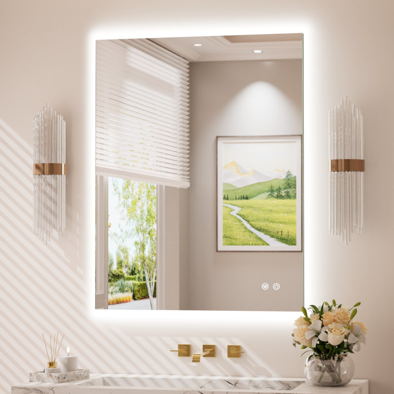 Armadale Backlit LED Anti-Fog Bathroom Mirror, 28" x 36"