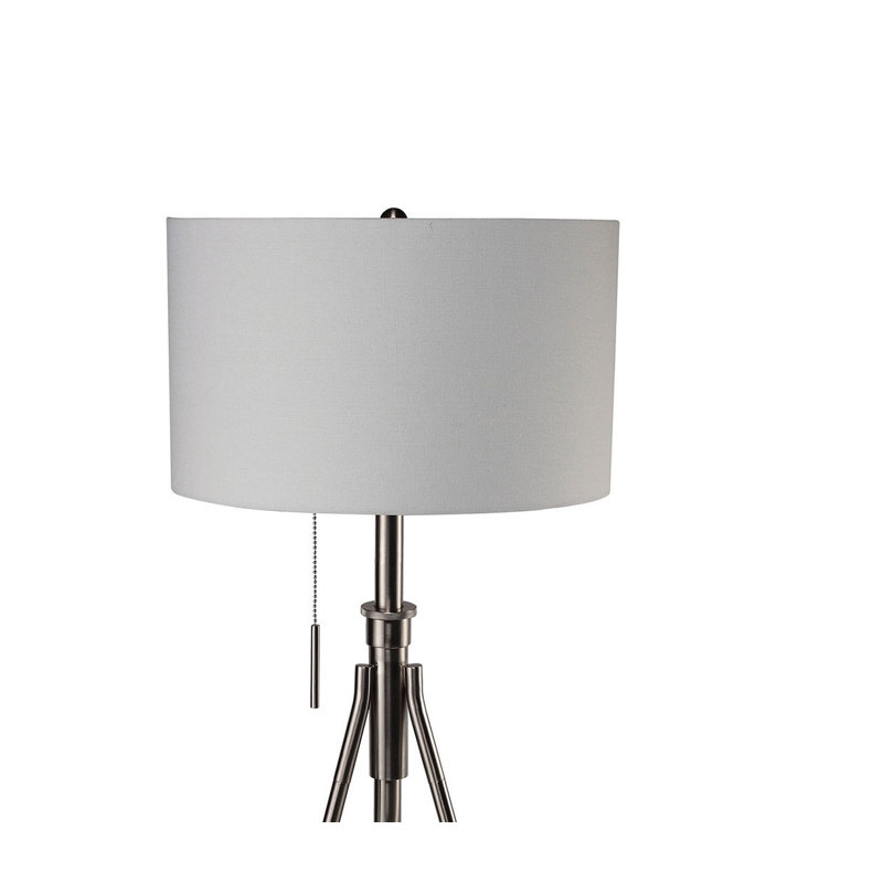 Lampe rétro sur pied 1pc Vintage, Chrome brossé, Gris