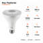 Ampoules DEL PAR30 Euri Lighting, 10 W, 900 lm, équivalent 75 W, 5 000 K, culot E26, dimmables, homologuées CEC/UL, ensemble de 2