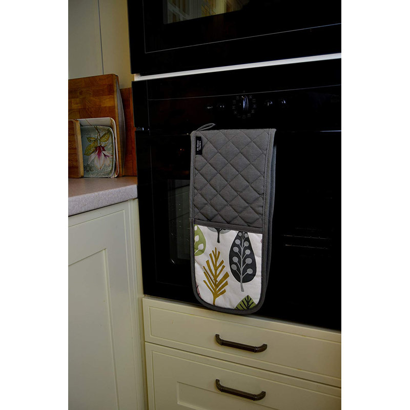 Latitude Run Alexys Floral Cotton Oven Mitt(s) Only, Blush Pink