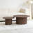Coffee Table Set of 2 ,MDF Round Coffee Table for Living Room ,Apartment,Leisure Area Walnut