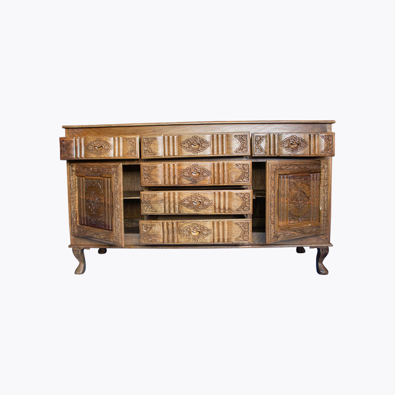 Ketron Solid Wood 152cm W 6 - Drawer Chest of Drawers