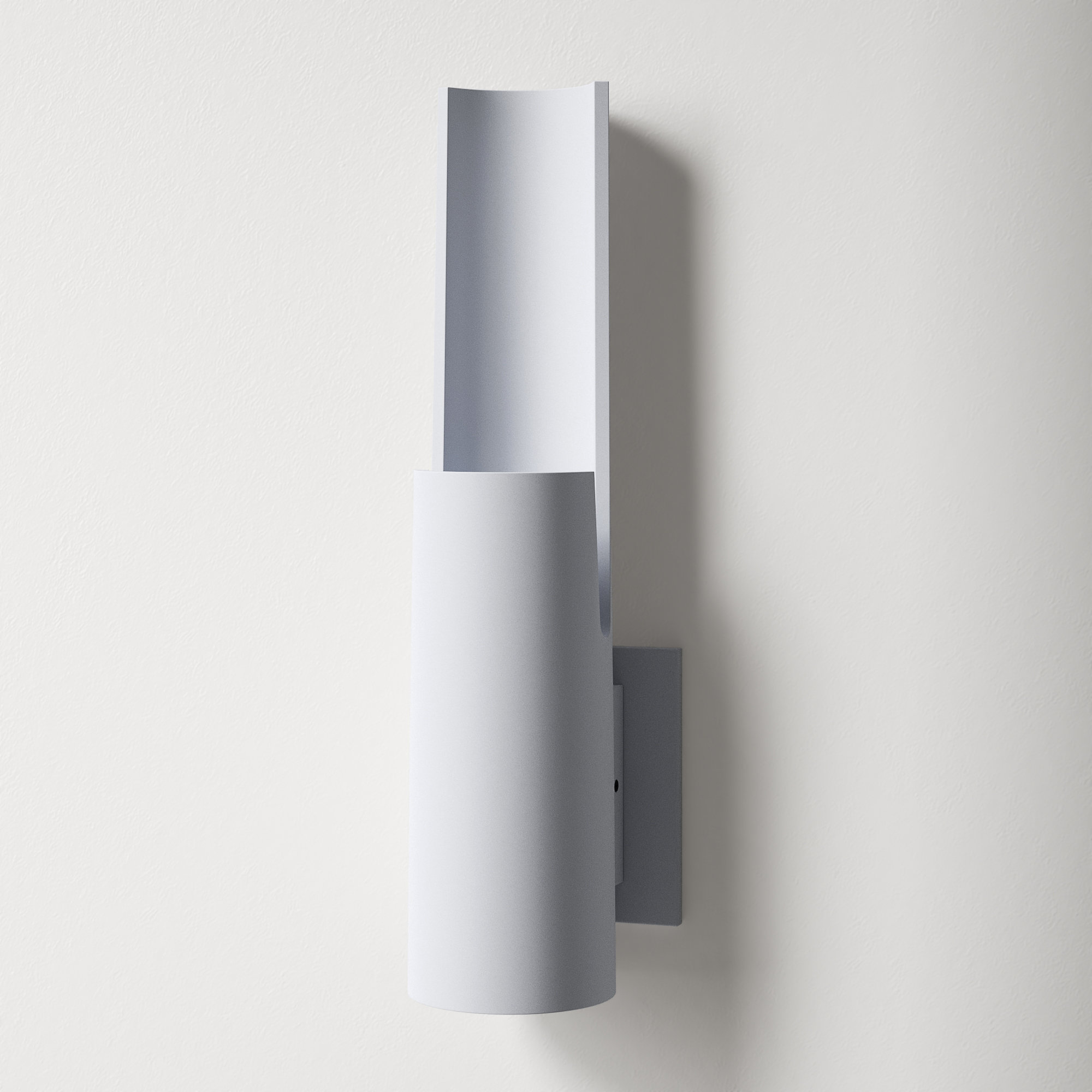 Replay Single Light Novelty Outdoor Aluminum LED Wall Light, White