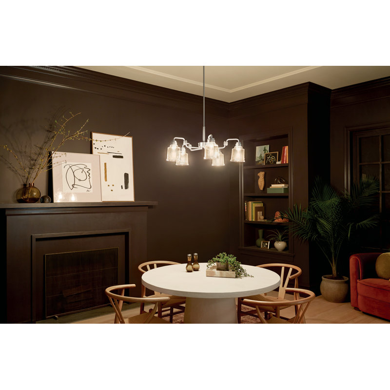 Aivian 3 - Light Geometric Chandelier, Nickel, 5