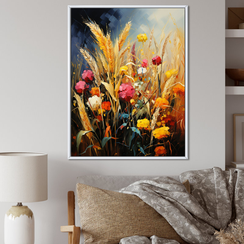 Bloomimg Farmer Fields I sur toile, Cadre photo noir, 44" H x 34" W