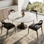 Table de salle à manger ronde ronde en pierre avec base en bois massif pour 4 à 10 personnes-98907929-98907923-98907934