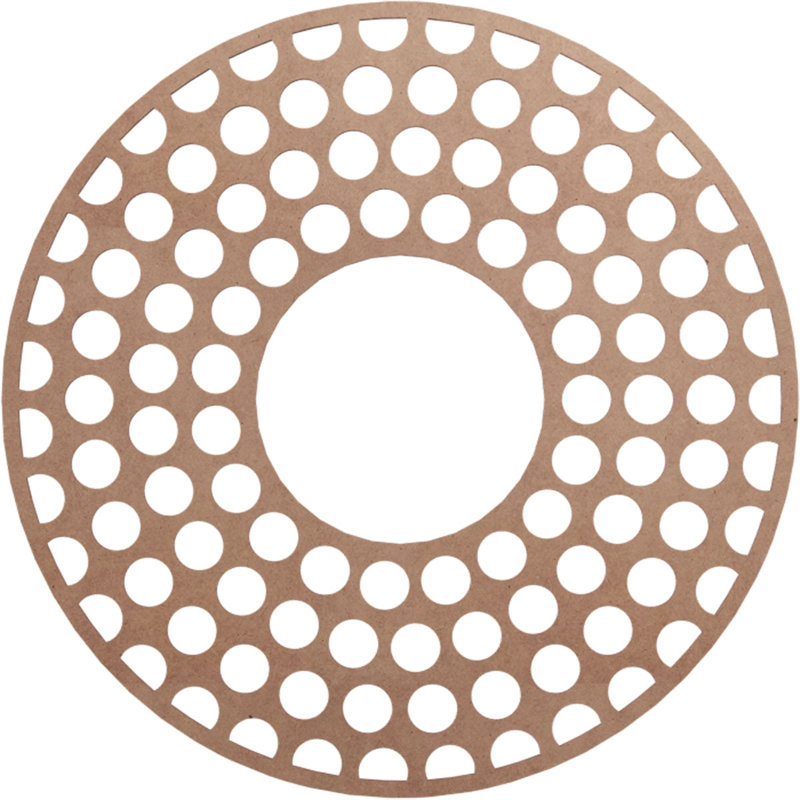 Médaillon de plafond en bois ajouré 28 po x H 10 po x P 1/8 po x P 1/8 po, H 32 po x l 32 po x P 0,38 po