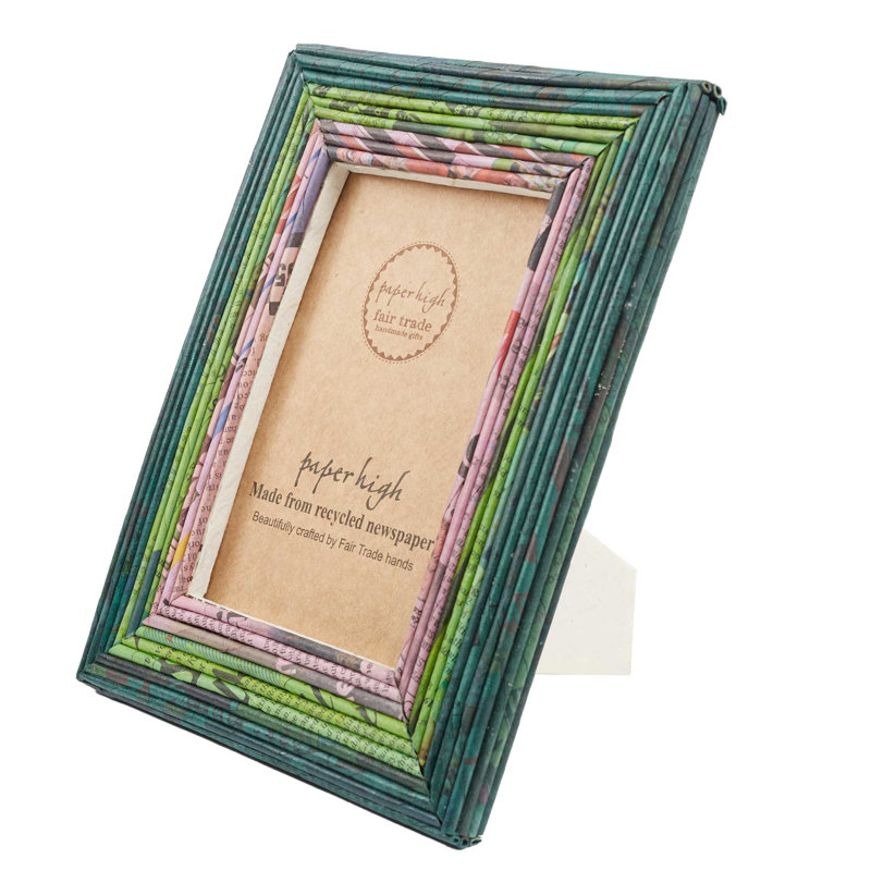 Paper Picture Frame, 20.3cm x 25.4cm, Green/Purple