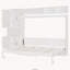 Lit escamotable Queen avec canapé, étagères, port USB et éclairage, blanc-404820829