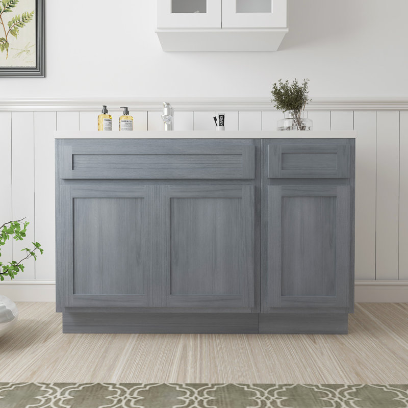 Base de meuble-lavabo simple 51 po seulement, Argent