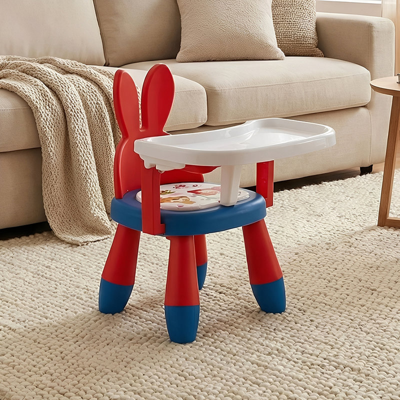 Lightweight Portable Baby Feeding Chair Highchair with Tray