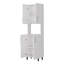 Garde-manger double avec rangement ouvert. Blanc