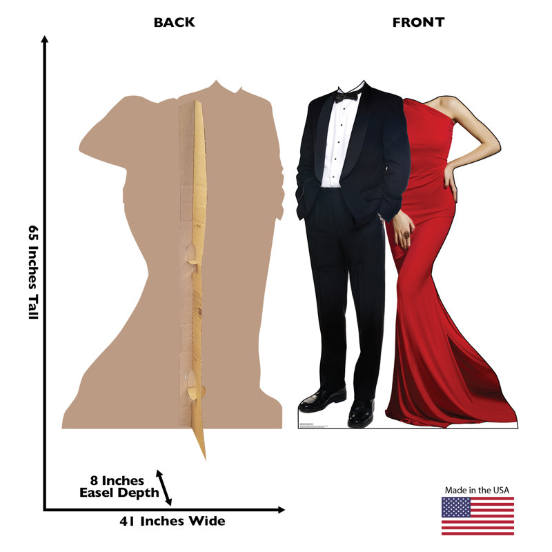 Red Carpet Couple Life-Size Cardboard Stand-in