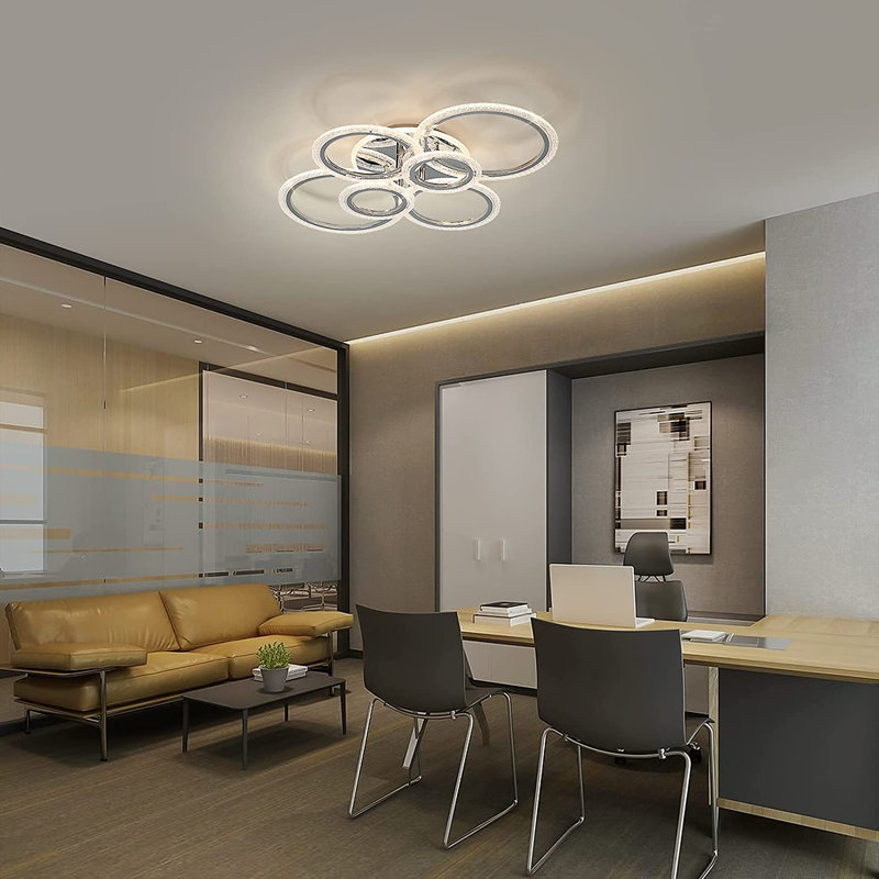 Elora 6-Light 80cm Acrylic LED Flush Mount