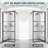 32" x 72" Framed Fixed Shower Glass Panel – 1/4" (6mm) Tempered Safety Glass with Explosion-Proof Film, 3-Panel Walk-In Screen, Adjustable Support Bar, Bonus Glass Sealant Included – Black-124431227-126400133