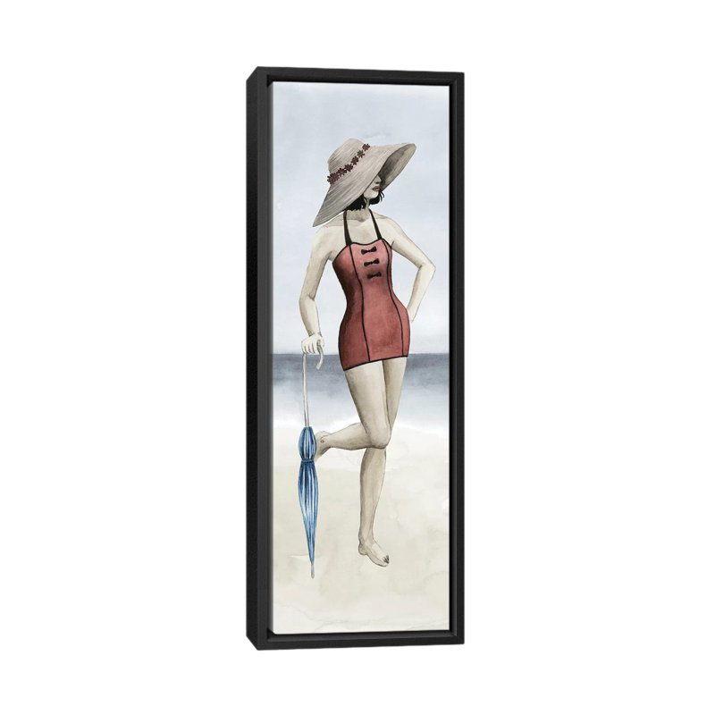 «Beach Beauty I», impression sur toile, H 36 po x l 12 po x P 1,5 po, Cadre noir