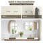 Miroir de salle de bain ovale, miroir mural en aluminium brossé pour meuble-lavabo mural-388658752-388658762