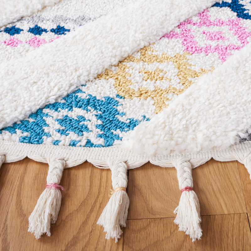 Moroccan Fringe Shag Performance Moroccan Rug, Rectangle 9' x 12'