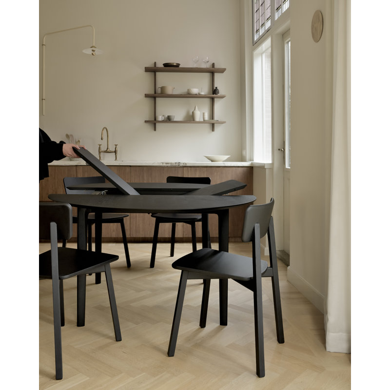 Bok Leather Dining Chair, Oak Brown Genuine Leather, Oak Brown