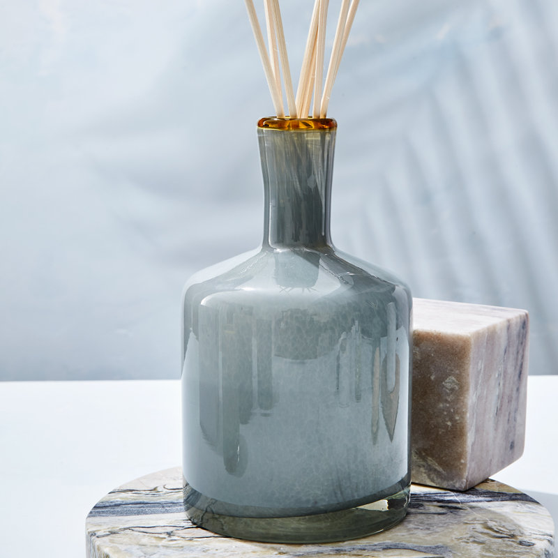 House & Home Reed Diffuser, 5.5" H x 3" W x 3" D, Gray, Champagne
