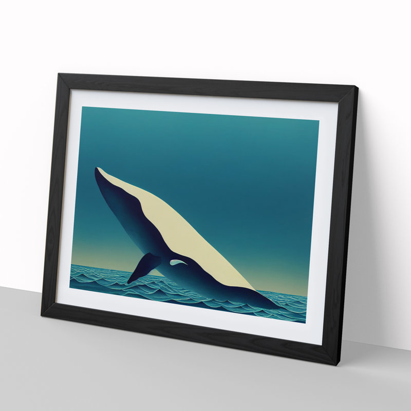 Whale Art Vol.5 - Framed Print, Black Framed, 25cm H x 34cm W x 2cm D