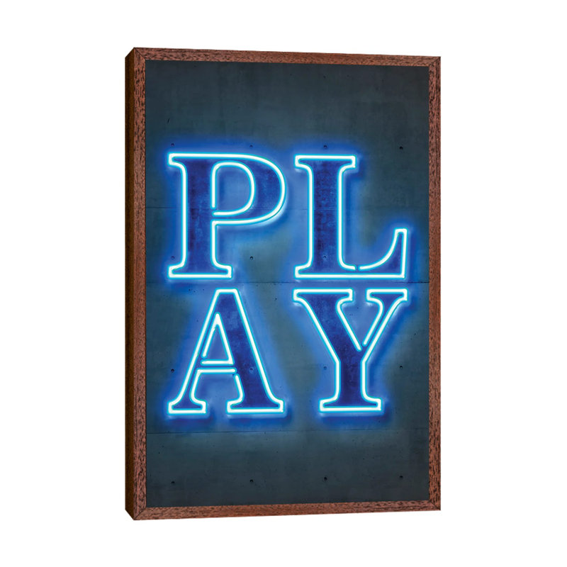 Play 1 Piece Wall Art on Canvas, 66.04cm H x 45.72cm W x 3.81cm D, Classic Brown Wood Framed