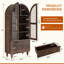Armoire de rangement Retro Arch - grande capacité, 2 tiroirs, quincaillerie dorée-1909340174