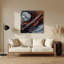 «Music Bass Clarinet», art mural en métal mauve-2122444198