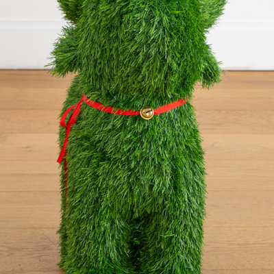18In. UV Resistant Artificial Grass Garden Plush Topiary Puppy Dog (Indoor/Outdoor)