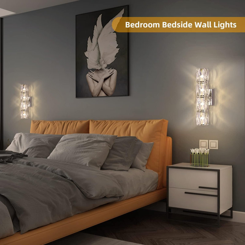Applique murale de coin Lakiara, Chrome