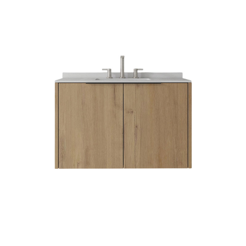 Meuble-lavabo flottant avec lavabo, Sonoma Oak, 36" W