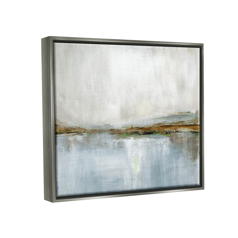 Scène de paysage nuageux abstrait, estampe numérique de Nan, H 17 po x l 21 po x P 1,7 po, Cadre flottant gris lustré
