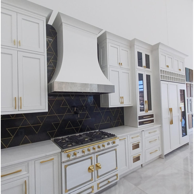 Channel Collection Appliance Pull - Cabinet Pull - Contemporary Hardware for Drawers & Cabinets, Brushed Golden Brass, 18"