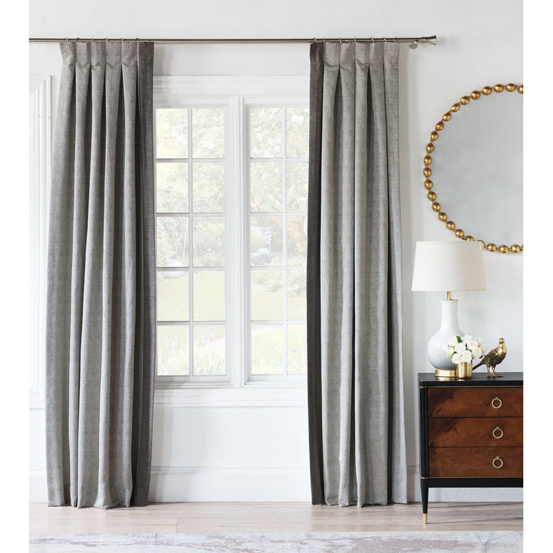 Zephyr Room Darkening Curtain Single Panel, Left, 20" W x 96" L