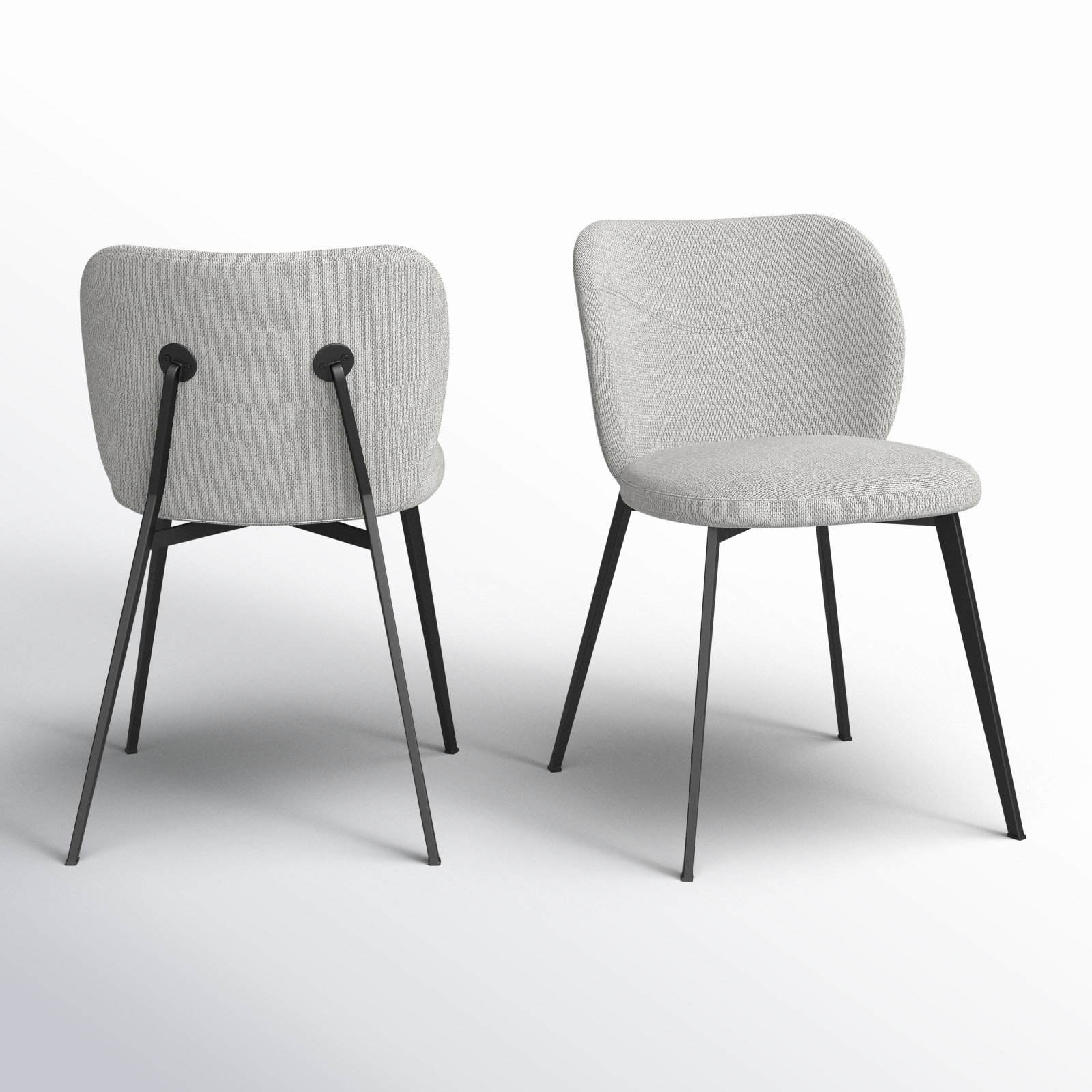 Granger Dining Chair, Light Gray, Black