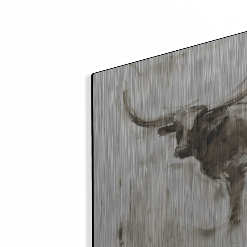 «Longhorn Study II» par Ethan Harper, H 16 po x l 24 po