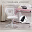 Chaise de bureau, chaise de bureau avec roues pivotantes, blanc