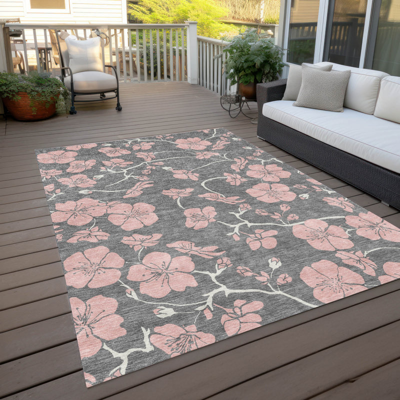 Tapis intérieur / extérieur gris Inoa , 8' x 10'